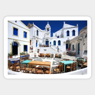 Porta square, Nikeia village, Nisyros island Sticker